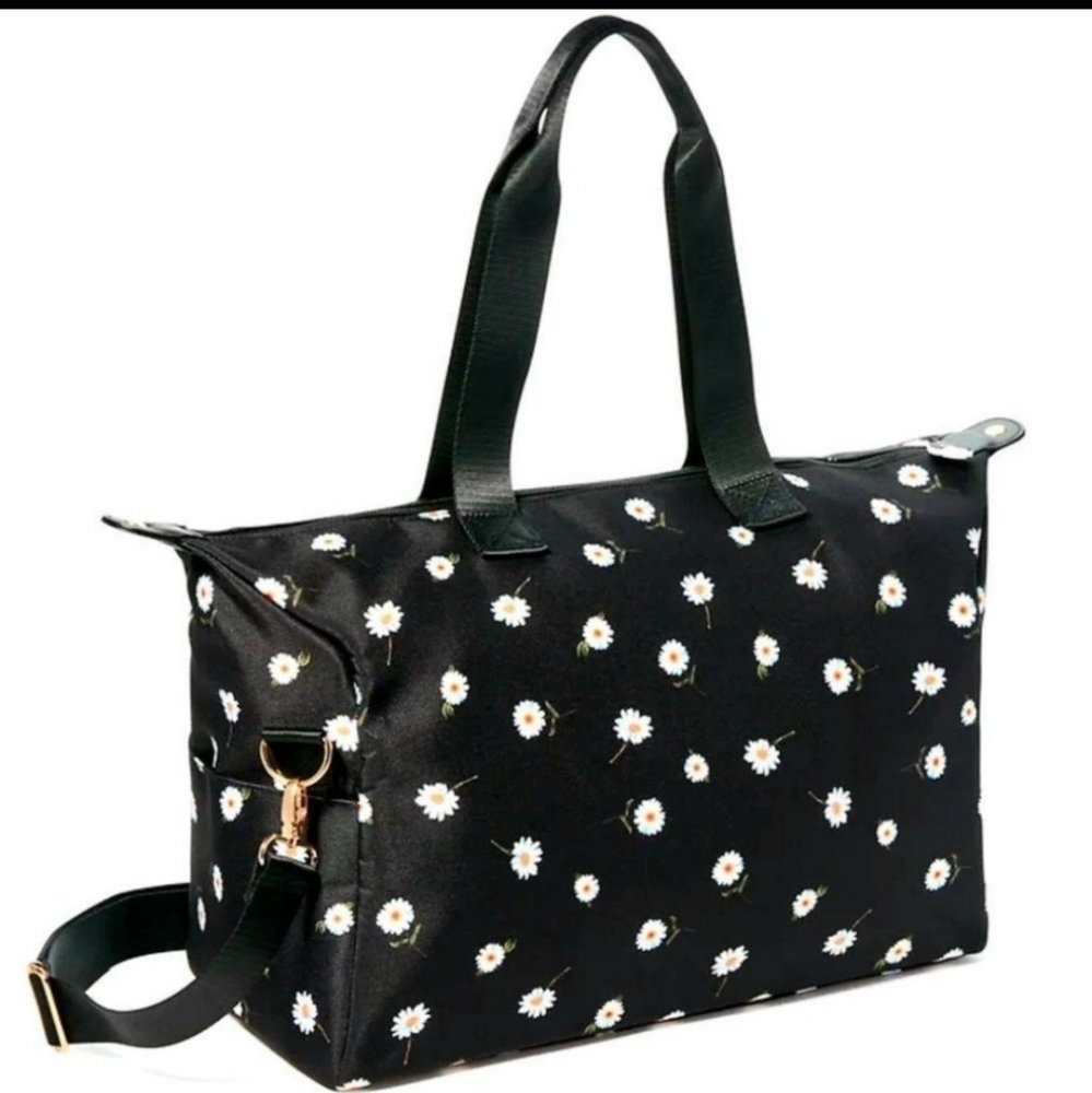 Alice + Olivia Black Floral Travel Bag